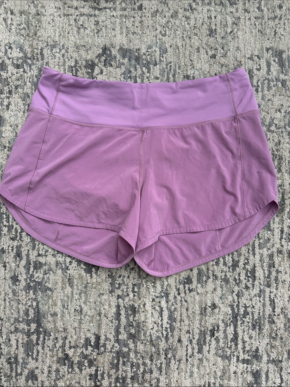 lululemon athletica Lavender-Purple Athletic Shorts with Rear Zip Pocket - Picture 2 of 4